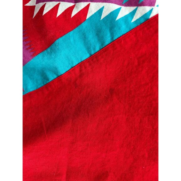 Southwest Canyon Western/Aztec Style Long Sleeve Pullover Shirt, Size L, Cotton - Picture 9 of 10